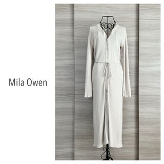 ミラオーウェン(Mila Owen)のMila Owen ミラオーウェン　リーンシルエットリブロングニットCD(カーディガン)