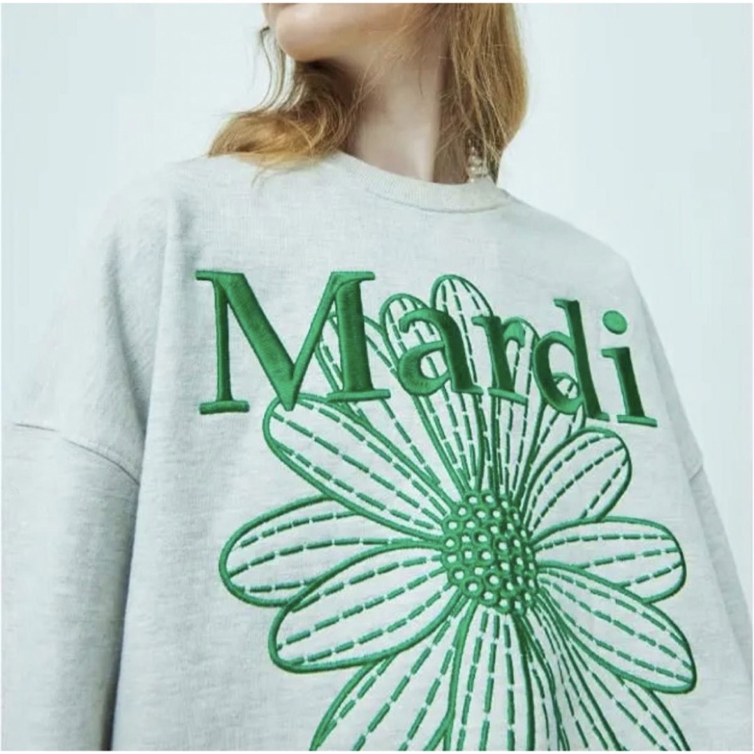 Mardi Mercredi 刺繍スウェット マルディメクルディ　オートミール