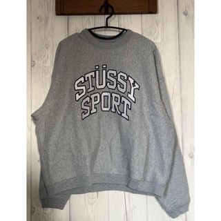 stussy relaxed oversized crew 22aw グレー