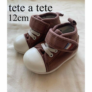 テータテート(tete a tete)のテータテート スニーカー ベビー 靴 ブラウン 茶色 ナチュラル 子供靴(スニーカー)