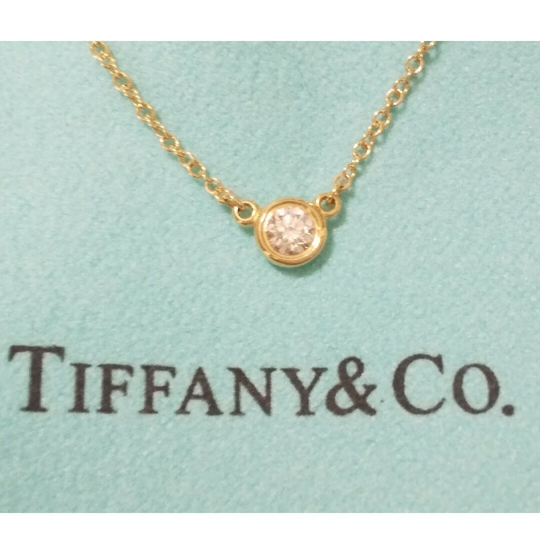 ネックレスTIFFANY ティファニー バイザヤード ネックレス 0.12ct Au750