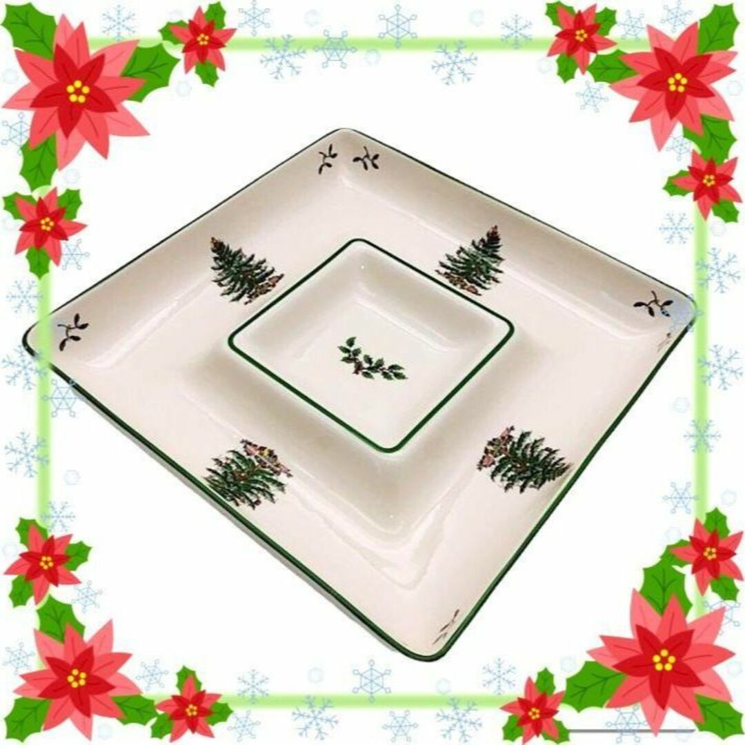 美品　特大！　スポードSPODE　クリスマスCHRISTMAS　チップ&ディップ