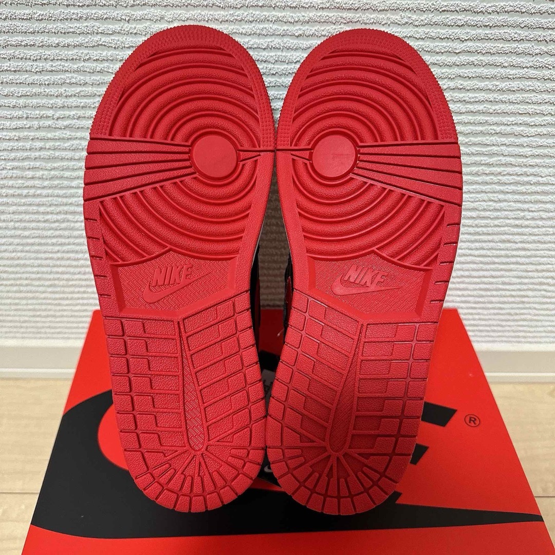 NIKE - ナイキ エアジョーダンワン レトロハイ OG サテンブレッド 赤黒