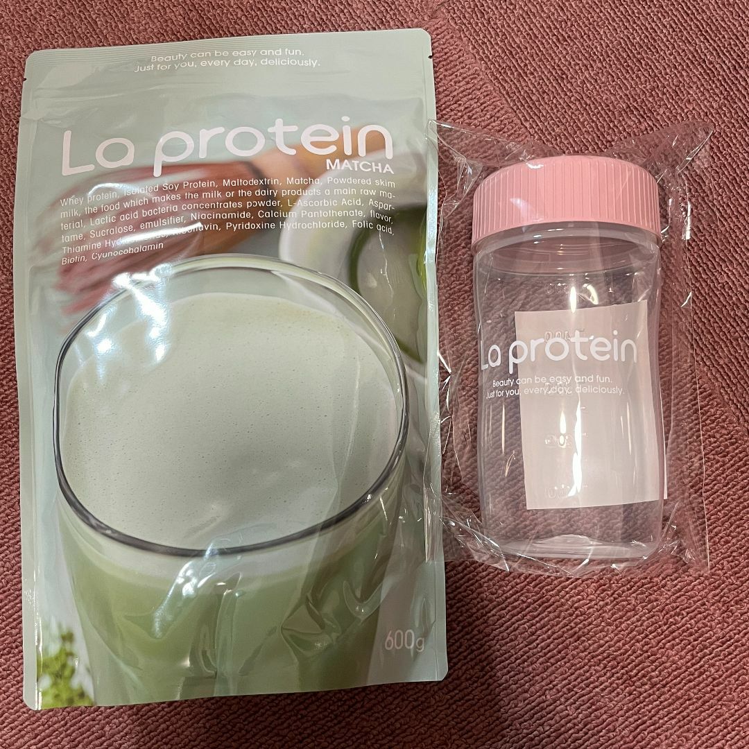 新品　未使用　La protein ラプロテイン　抹茶味 大袋　シェイカー付き