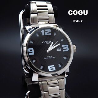 コグ(COGU)のCOGU 腕時計 デイト ビッグフェイス 大きいサイズ(腕時計(アナログ))