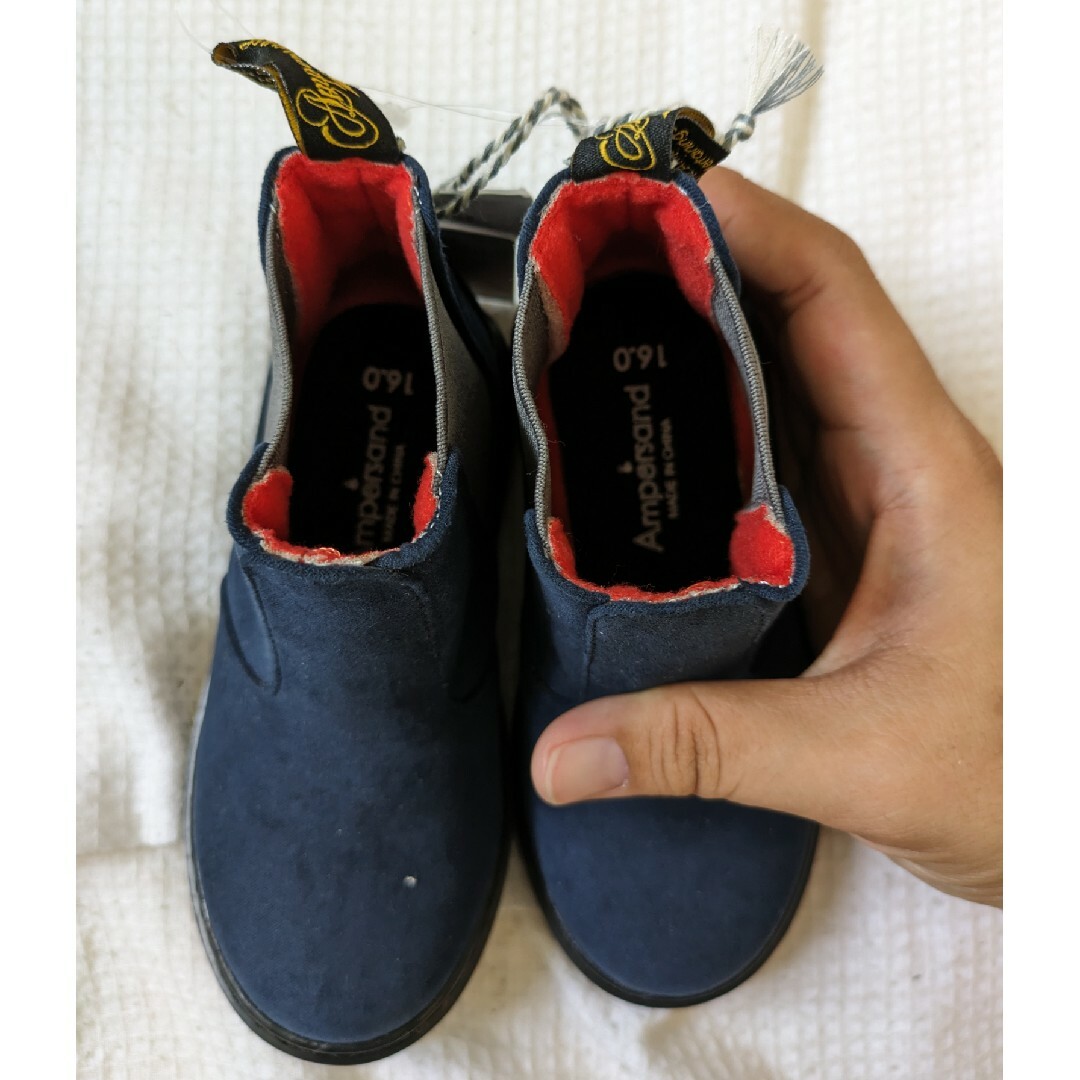 ampersand(アンパサンド)の最終価格★アンパサンド　サイドゴアブーツ キッズ/ベビー/マタニティのキッズ靴/シューズ(15cm~)(ブーツ)の商品写真