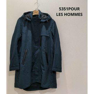 ゴーサンゴーイチプールオム(5351 POUR LES HOMMES)の5351POUR LES HOMMES シングルハイブリッドコート ブルー(ステンカラーコート)