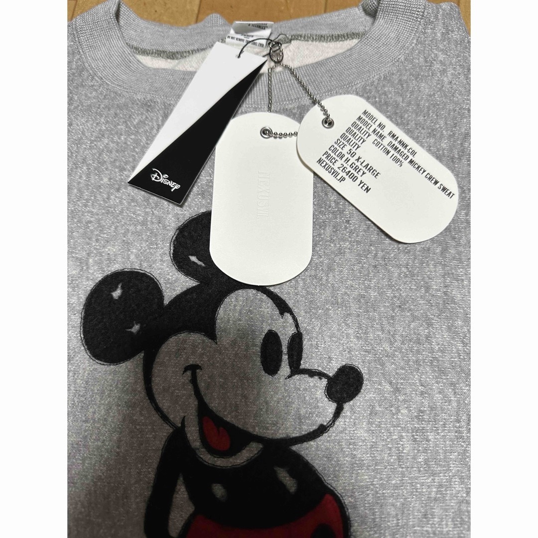 NEXUSVII(ネクサスセブン)のネクサスセブン DAMAGED MICKEY CREW SWEAT XL メンズのトップス(スウェット)の商品写真