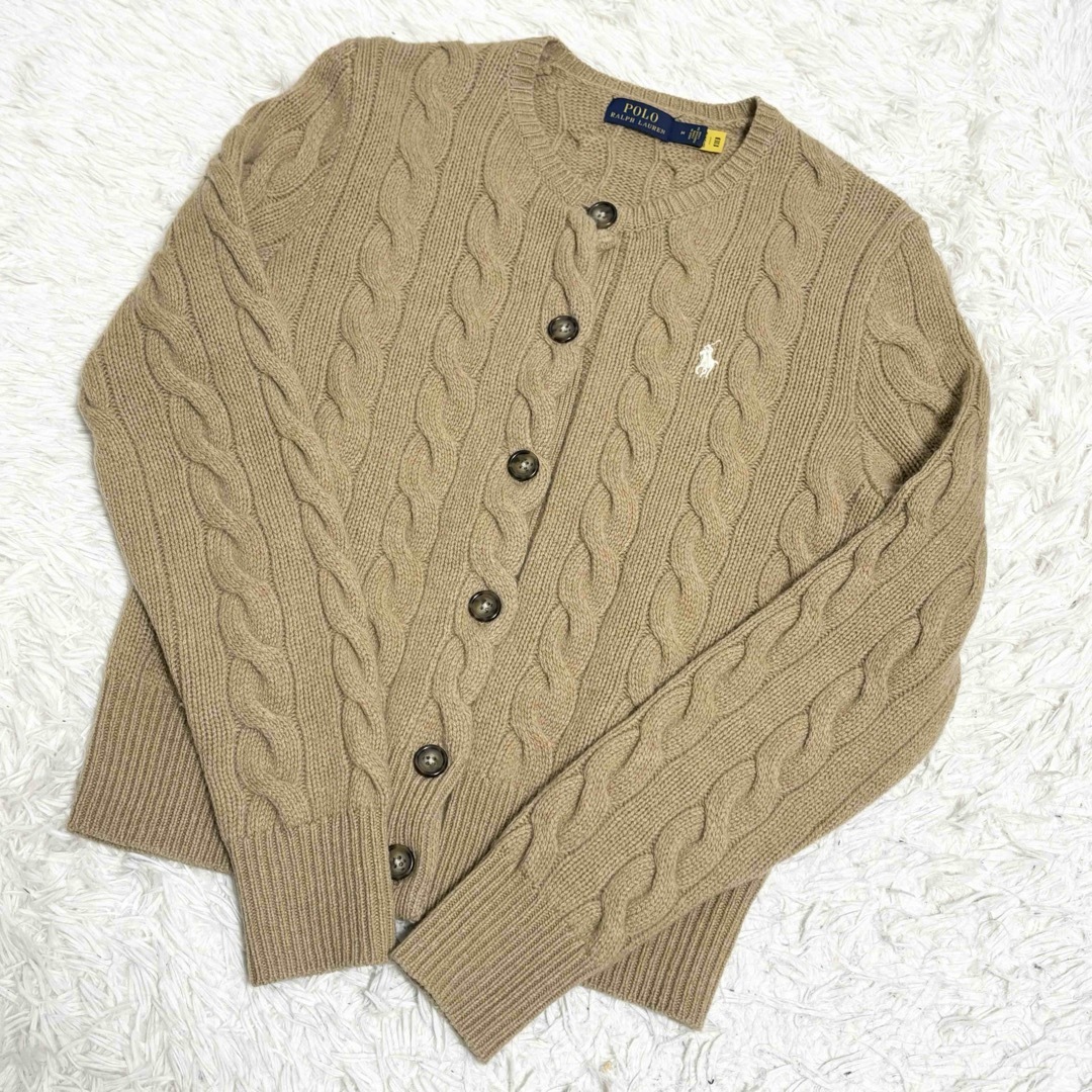 希少品】ラルフローレン カシミア混 ケーブル ロングカーディガン