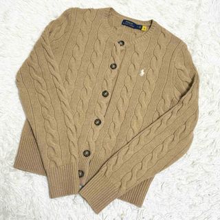 ポロラルフローレン(POLO RALPH LAUREN)の【美品】ポロラルフローレン ケーブルニット カーディガン カシミヤ混 M(カーディガン)