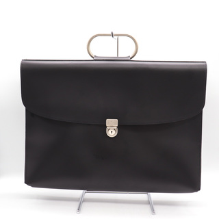 ビジネスバッグ ブリーフケース A4可 シルバー金具 通勤 鞄 カバン 黒 メンズ ブラック THEILLA 1927(ビジネスバッグ)