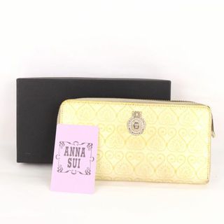 アナスイ(ANNA SUI)のアナスイ 長財布 ラウンドファスナー ハート 小銭入れあり ブランド ロングウォレット レディース イエロー ANNA SUI(財布)