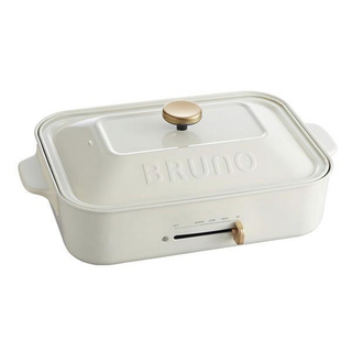 ブルーノ(BRUNO)のBRUNO ブルーノ コンパクト ホットプレート 2〜3人用 ホワイト 新品(ホットプレート)