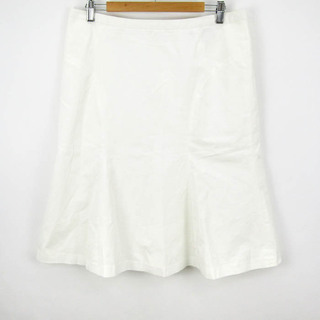 ジバンシィ(GIVENCHY)のジバンシィ フレアスカート 大きいサイズ コットン100% 無地 ボトムス 日本製 白 レディース 44サイズ ホワイト GIVENCHY(その他)