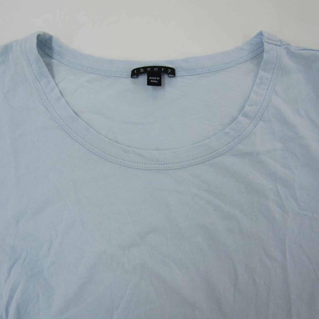 theory(セオリー)のセオリー Tシャツ 半袖 コットン100% 無地 トップス レディース Sサイズ ブルー theory レディースのトップス(Tシャツ(半袖/袖なし))の商品写真