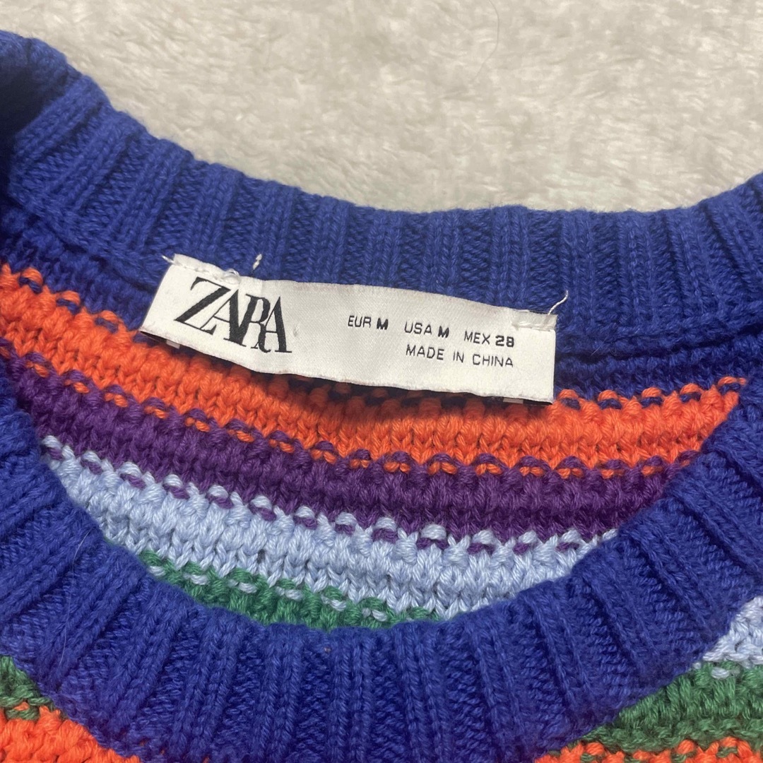 ZARA(ザラ)のZARA☆カラフルベスト☆ニット☆M レディースのトップス(ベスト/ジレ)の商品写真