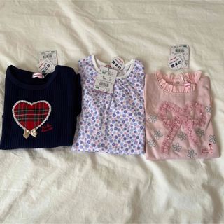 ミキハウス(mikihouse)のミキハウス　長袖Tシャツ　3枚セット　100 女の子　リーナちゃん(Tシャツ/カットソー)