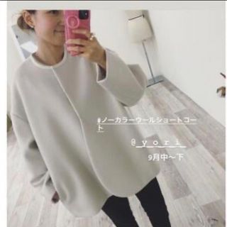 ZARA - ZARA テクスチャー パフジャケット ノーカラー ツイード生地 ...