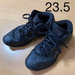 アシックス(asics)の処分価格⭐︎23.5アシックスゲルフープ黒紫(バスケットボール)