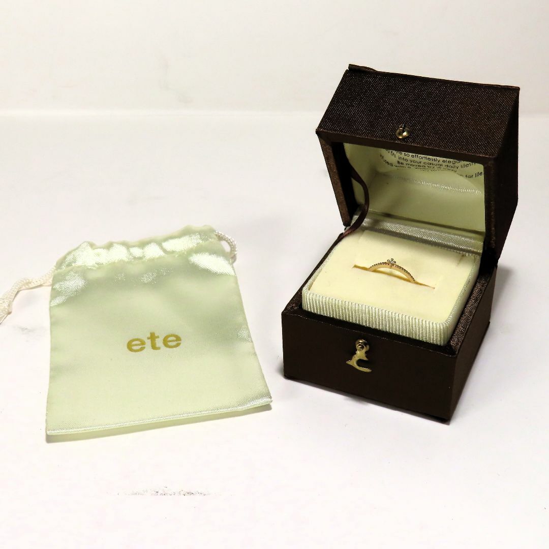 ete(エテ)の新品同様 美品 ete エテ K10YG 金 ダイヤモンド 指輪 リング 5号 レディースのアクセサリー(リング(指輪))の商品写真