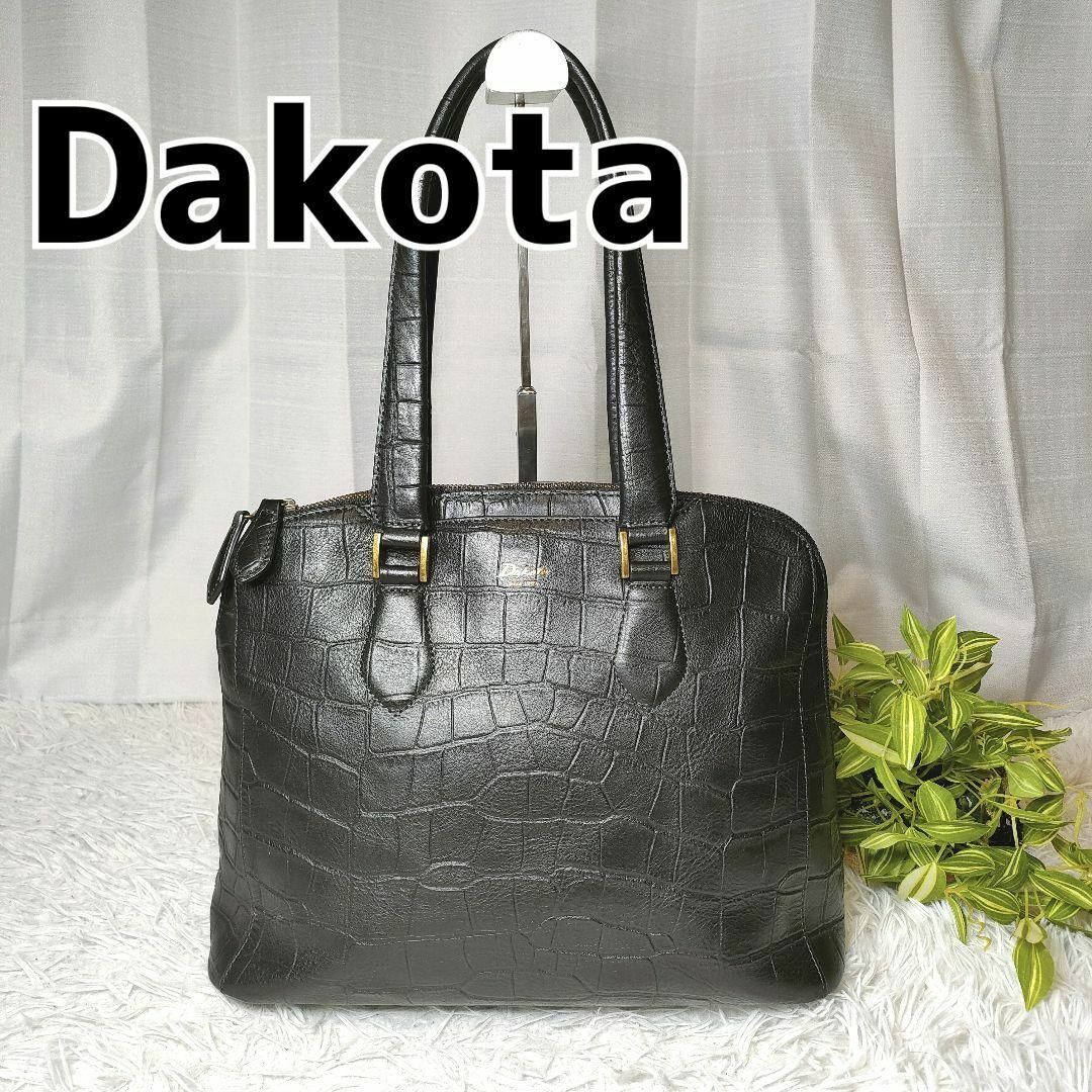 Dakota - ダコタ トートバッグ ブラック レザー クロコ Dakota バッグ ...