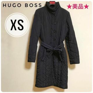 ヒューゴボス HUGO BOSS レディース　コート　ブラック　ダウン　綿(ロングコート)