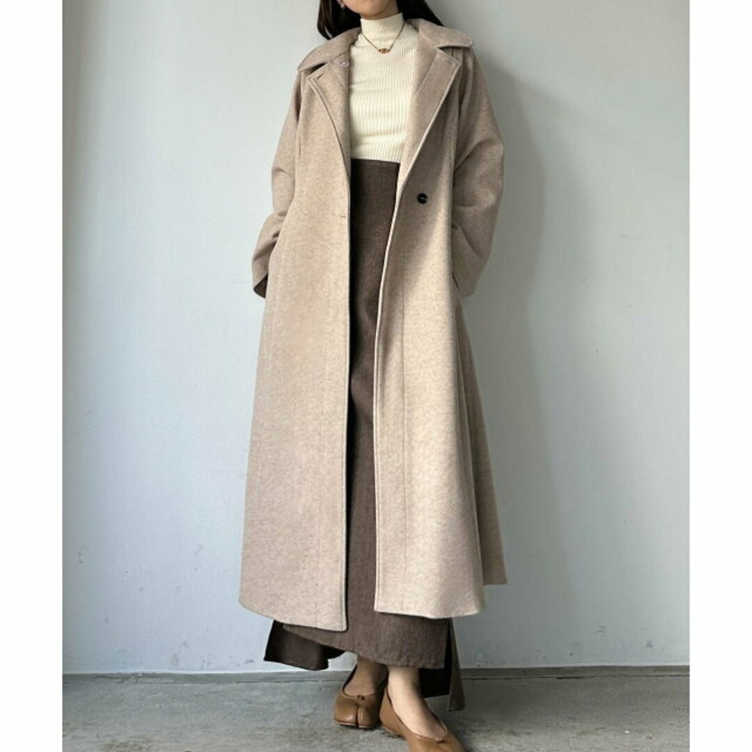 JUNOAH - 【ベージュ】【XL】Louere 2wayハイネックコートの通販 JUNOAH - 【ベージュ】【XL】Louere 2wayハイネックコートの通販