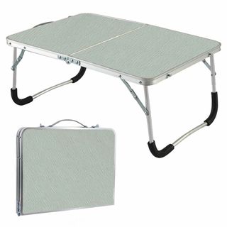 【色: ライトグレー】折りたたみテーブル【軽量 組み立て簡単】キャンプ テーブル(テーブル/チェア)