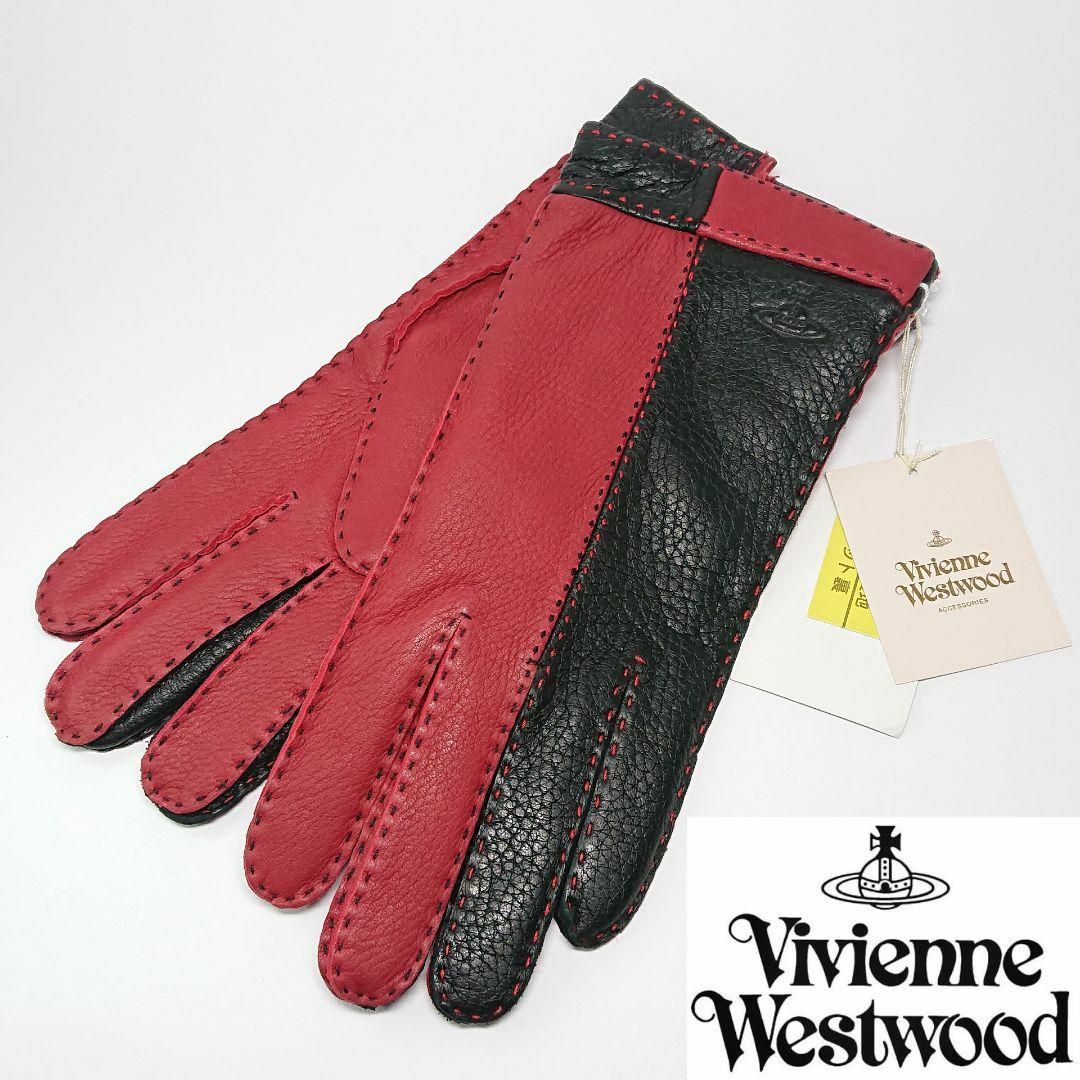 Vivienne Westwood(ヴィヴィアンウエストウッド)の【新品タグ付き】ヴィヴィアンウエストウッド 手袋/グローブ013 革 レディースのファッション小物(手袋)の商品写真