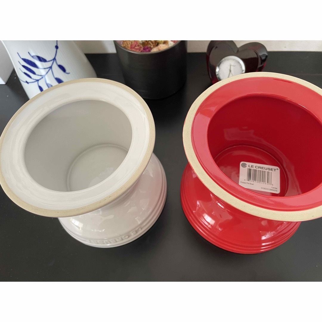 LE CREUSET(ルクルーゼ)のル・クルーゼ　ハイスタンド　ペットボウル　レッド その他のペット用品(犬)の商品写真