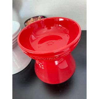 ルクルーゼ(LE CREUSET)のル・クルーゼ　ハイスタンド　ペットボウル　レッド(犬)