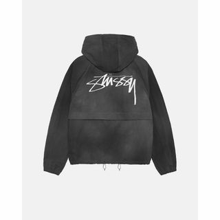 ステューシー(STUSSY)のStussy BEACH SHELL WAVE DYE 黒 L(ナイロンジャケット)