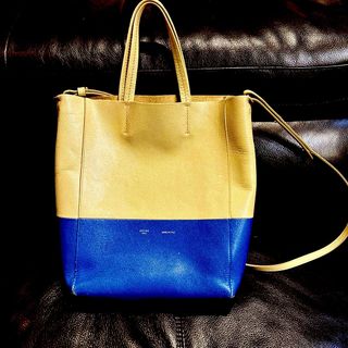 セリーヌ(celine)の専用　セリーヌ　バーティカルカバ　スモール　2way　グレージュ×青(ショルダーバッグ)