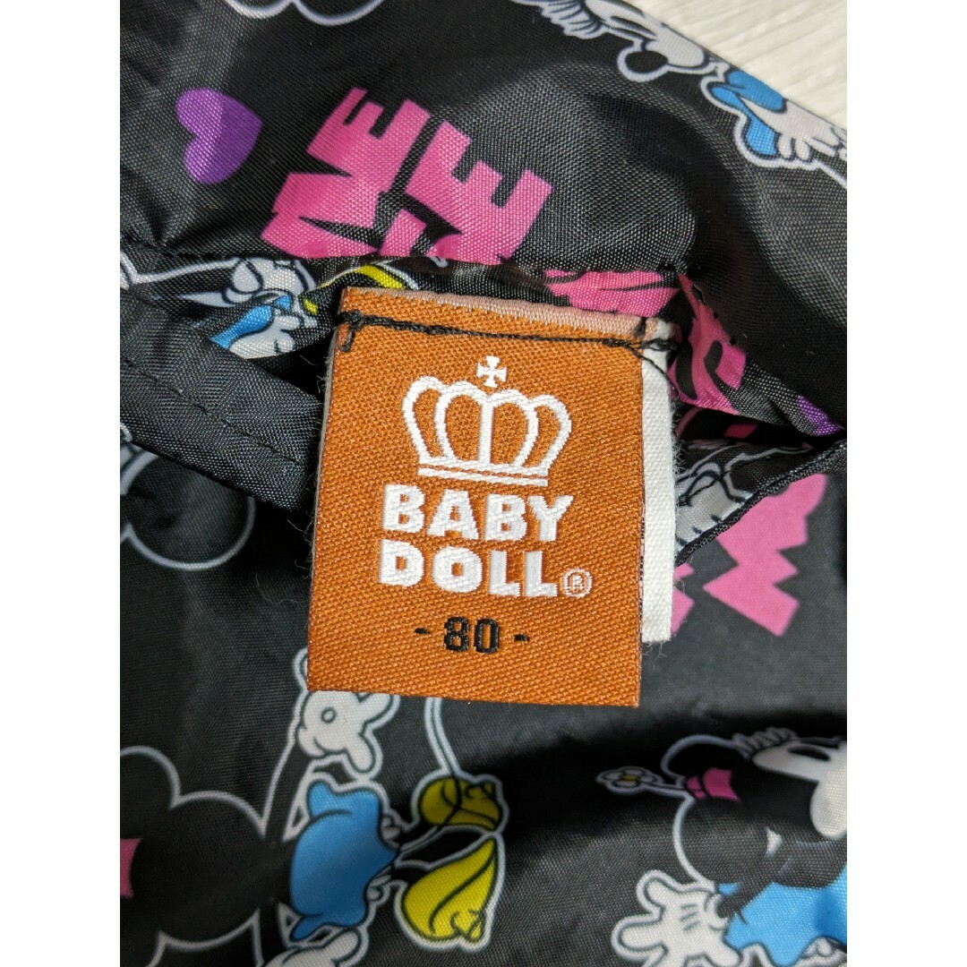 BABYDOLL(ベビードール)のBABYDOLL × ミニーマウス　８０　リバーシブル　フリース　ジャンパー キッズ/ベビー/マタニティのベビー服(~85cm)(ジャケット/コート)の商品写真