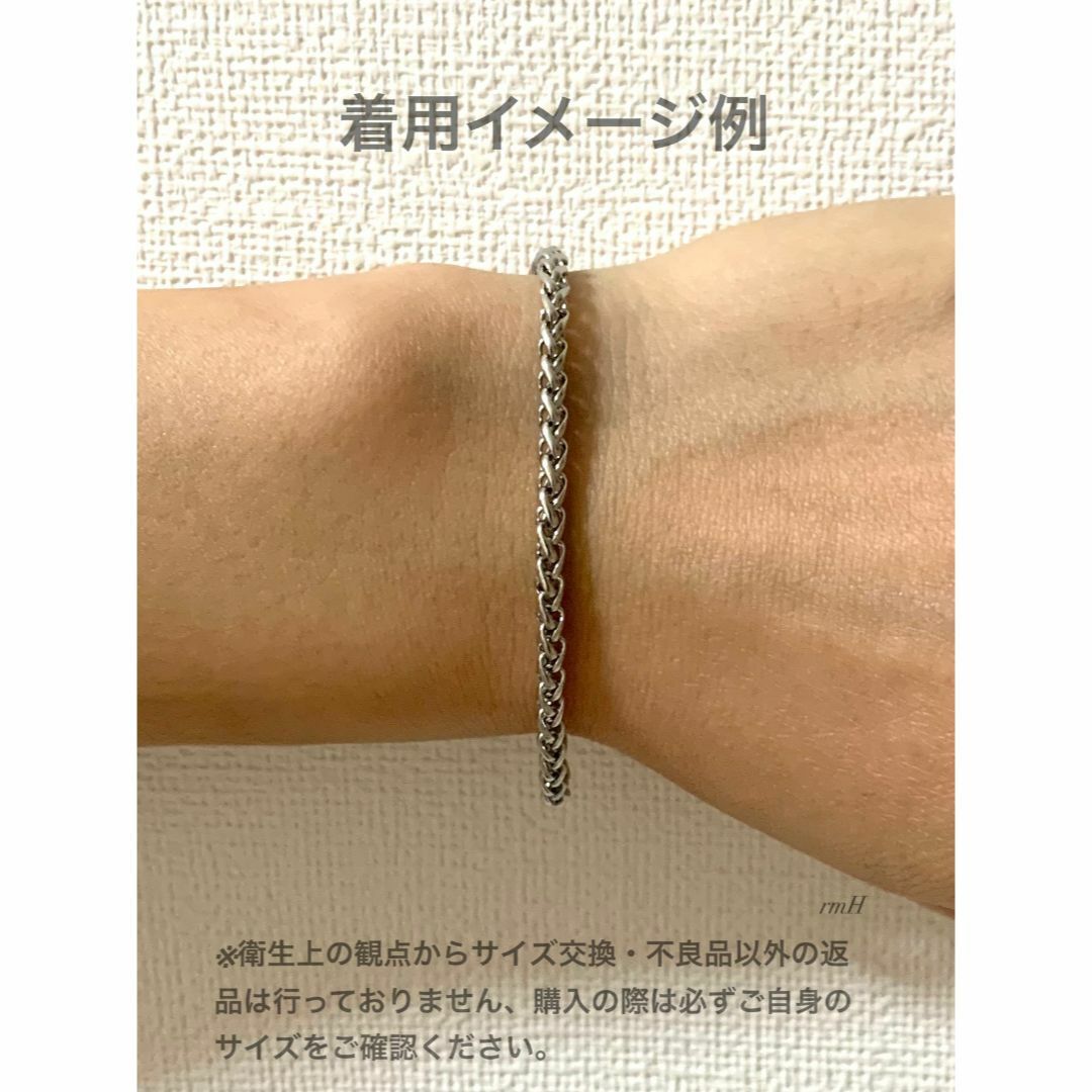 ファットロープチェーンブレスレット 3mm 18cm】ステンレスの通販 by