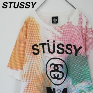 希少デザイン　stussy タイダイ柄　総柄　スウェット　トレーナー