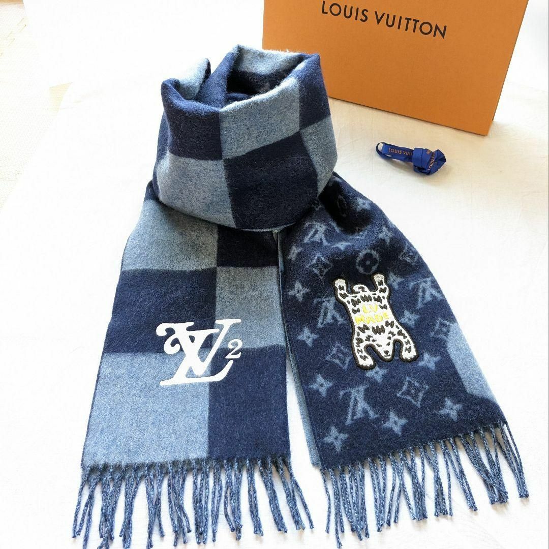 LOUIS VUITTON(ルイヴィトン)の極美品 ルイヴィトン×ニゴー エシャルプダミエ ジャイアントマフラー レディースのファッション小物(ストール/パシュミナ)の商品写真