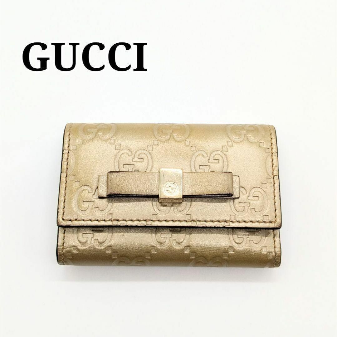 新品・未使用 GUCCI グッチ マイクロ グッチシマ レザー キーケース 新品・未使用 GUCCI グッチ マイクロ グッチシマ レザー キーケース