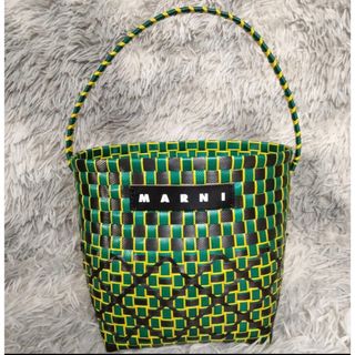 人気 最新作 MARNI　マルニ　かごバッグ　ミニ　Mバスケットグリーン