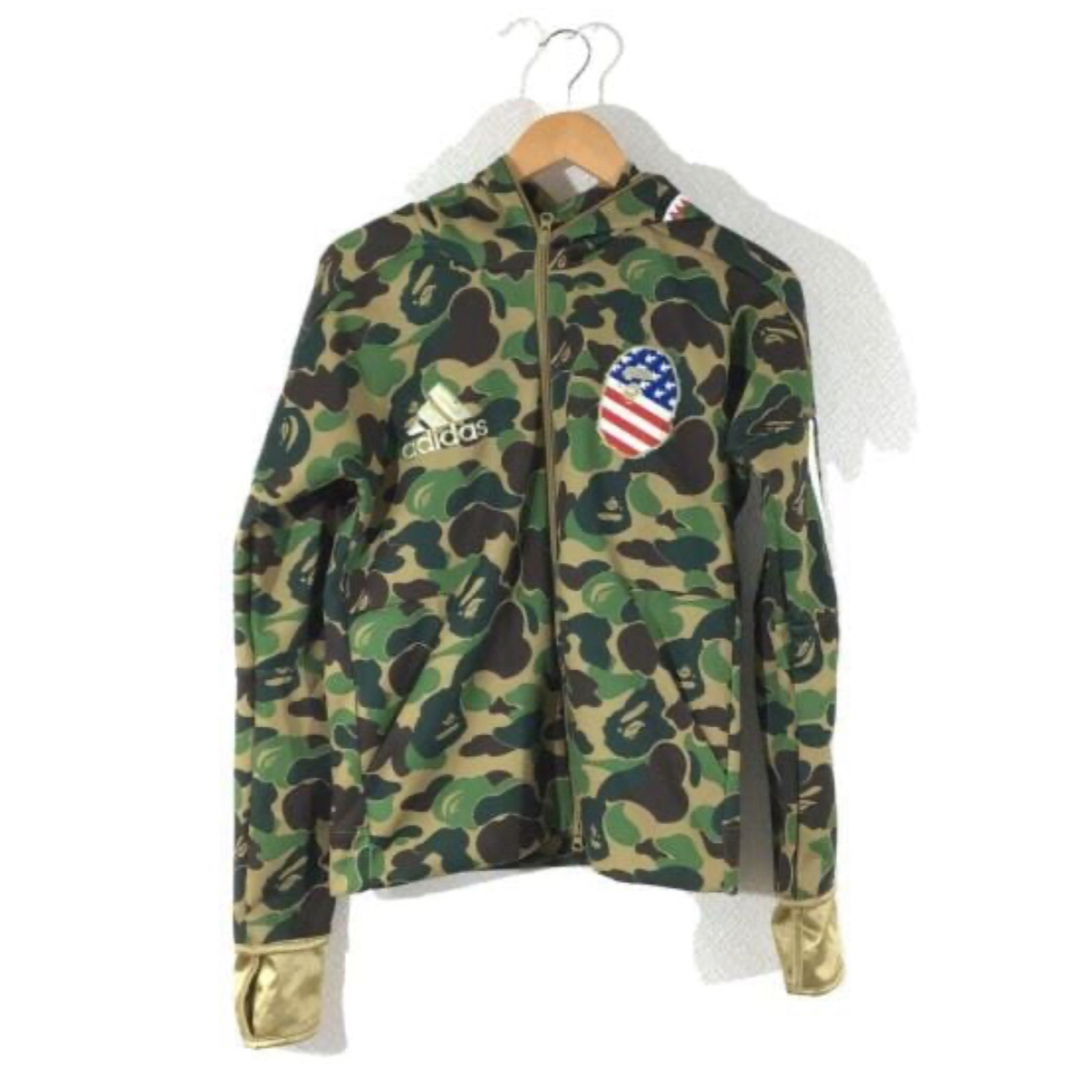 A BATHING APE - a bathing ape ✖️ adidas コラボパーカーの A BATHING APE - a bathing ape ✖️ adidas コラボパーカーの