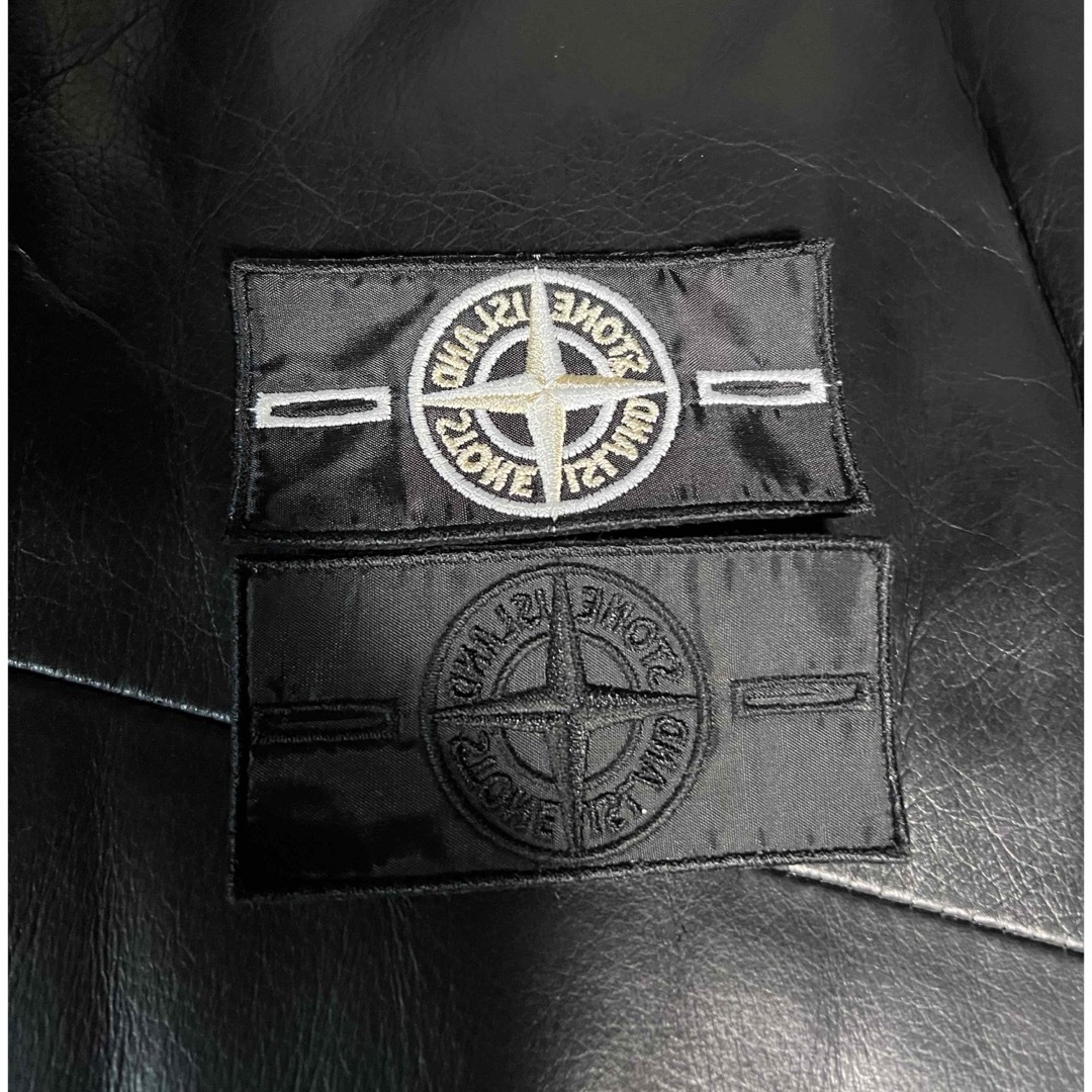 stone island ワッペン2枚セット　白黒×ghost