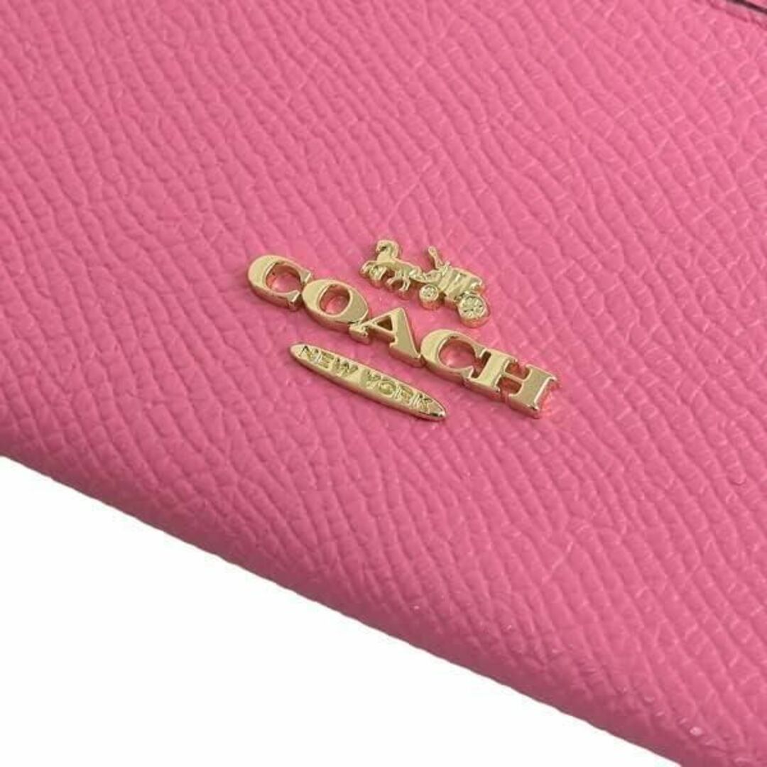 COACH コインケース 小銭入れ 財布 レザー カード入れ ピンク パスケース