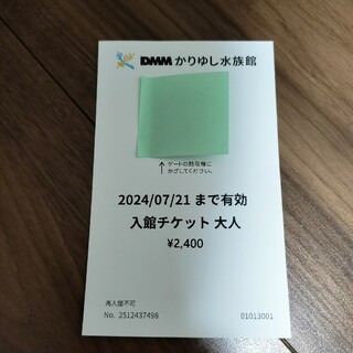 DMM かりゆし水族館 大人1枚 2024/07/21期限(水族館)