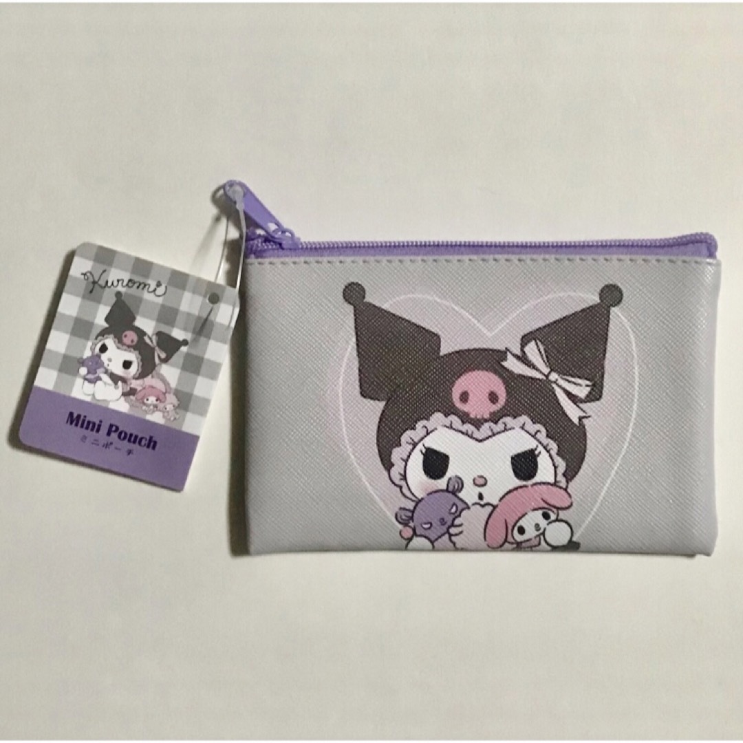 サンリオ(サンリオ)のサンリオ💜クロミ💜ビニールポーチ💜2点セット💜ダブルファスナー&ミニポーチ💜 エンタメ/ホビーのおもちゃ/ぬいぐるみ(キャラクターグッズ)の商品写真