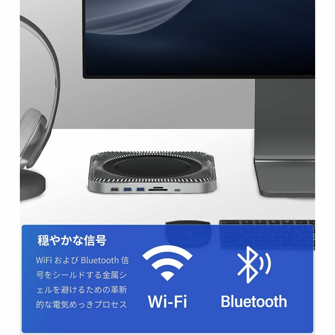 GIISSMO Mac Mini 用 USB Type C ハブ 2.5インチ