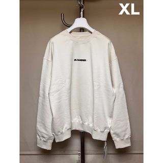 ジルサンダー(JIL SANDER)の新品 XL JIL SANDER 23ss ロゴスウェット ベージュ 5426(スウェット)