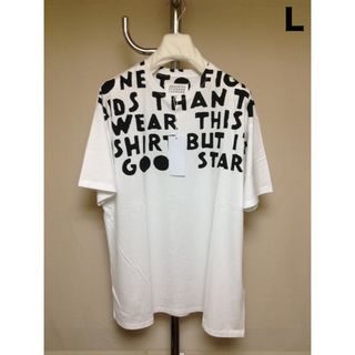 マルタンマルジェラ(Maison Martin Margiela)の新品 L マルジェラ 21ss エイズ Tシャツ カットソー 白 黒 3479(Tシャツ/カットソー(半袖/袖なし))