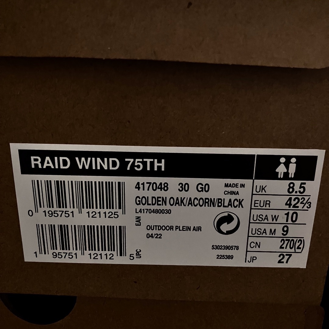 新品 27.0m SALOMON RAID WIND 75th 3851