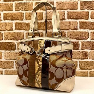 COACH パイソン調 トートバッグ 6826