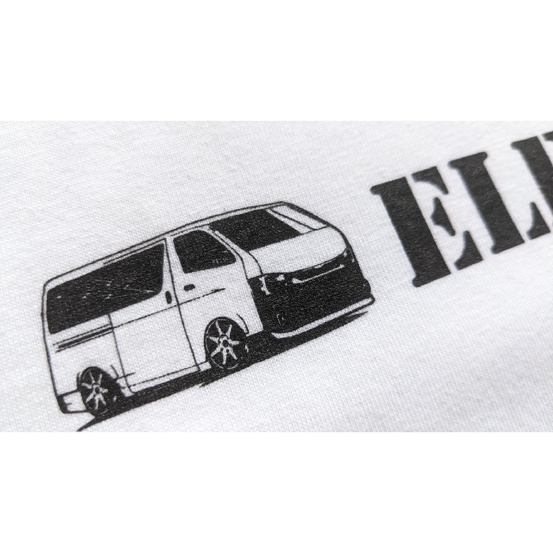 UnitedAthle(ユナイテッドアスレ)の【MADSPEED】趣味Tシャツ ハイエース HIACE 長袖 ホワイト 新品 メンズのトップス(Tシャツ/カットソー(七分/長袖))の商品写真